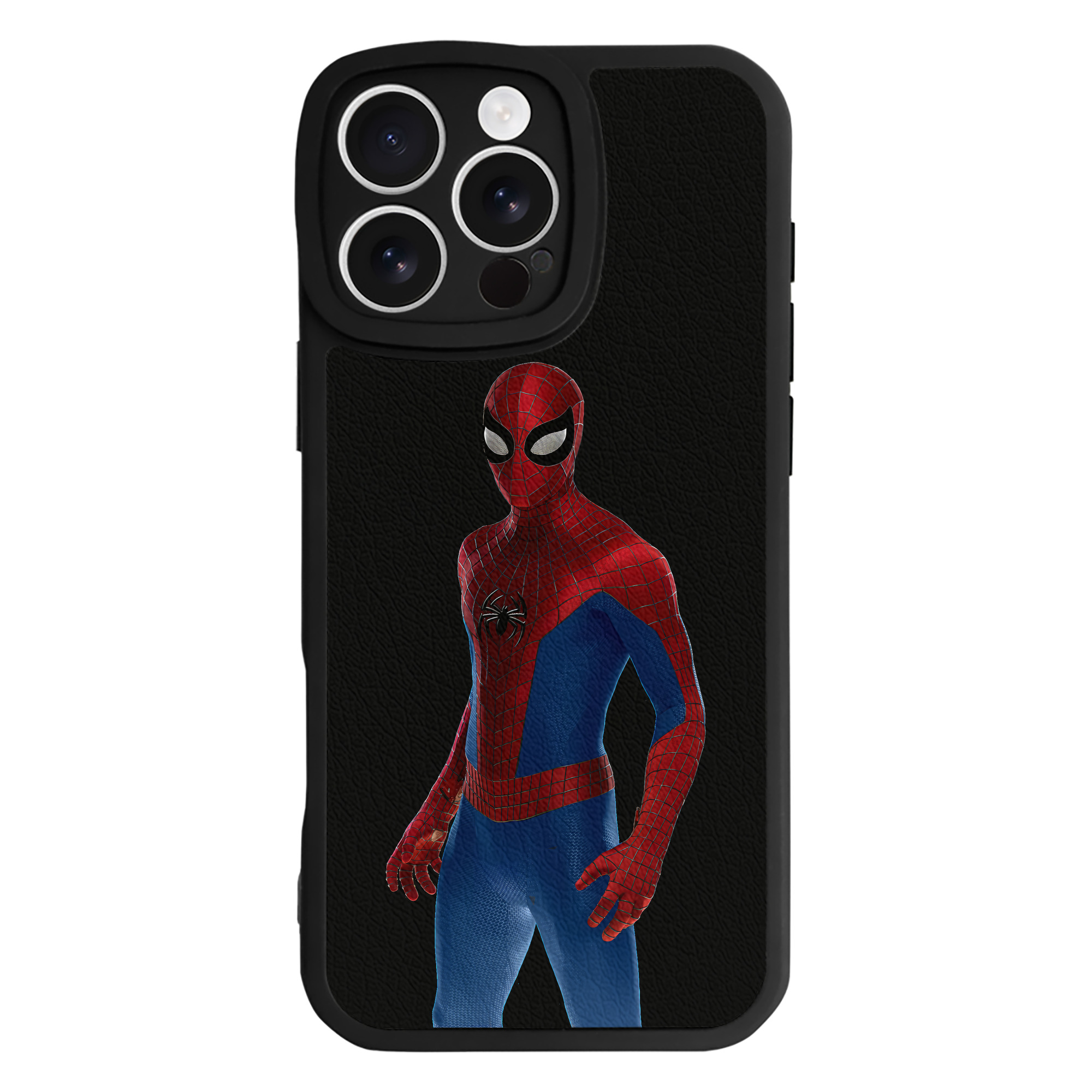 Spider Man スパイダーマン 【iPhone 16シリーズ対応】シリコンスマホケース（レザー調） 材質：シリコン